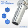 LTWFITTING Stainless Steel 316 Barb Fitting Coupler/Connector 1/4-Inch Male BSPT