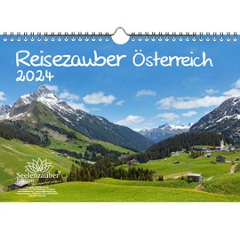 Reisezauber Austria DIN A4 Calendar for 2024 Vienna Salzburg Linz Mountains City Country Holiday Seelenzauber