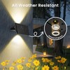 Solar Fence Lights Outdoor, 2-Pack Fence Lights Solar Powered with