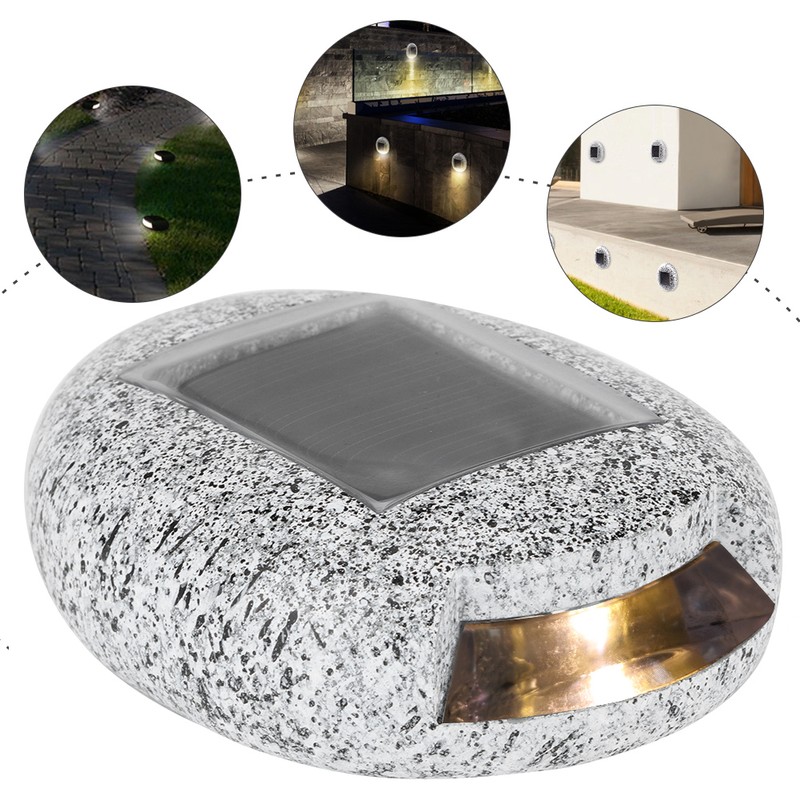 Outdoor Solar Power Waterproof Lights Imitation Stone Lamp Garden Lawn