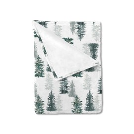 HawSkgFub Kids Woodland Pine Trees Forest Blanket Boy Girl Gift, Toddler Infant Nursery Lightweight Flannel Fleece Winter Throws, Soft Warm Cozy Baby Shower Unisex Nap Crib Bedding Blankets 40 x 50