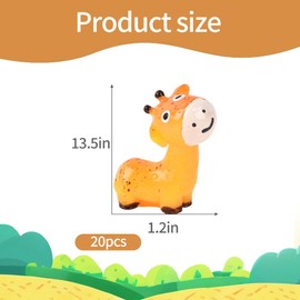 HUIANER Miniature Giraffe 20PCS Mini Giraffe Figures Fairy Garden Deer Resin Giraffe Figurine Moss Landscape Decoration DIY Craft Home Decor