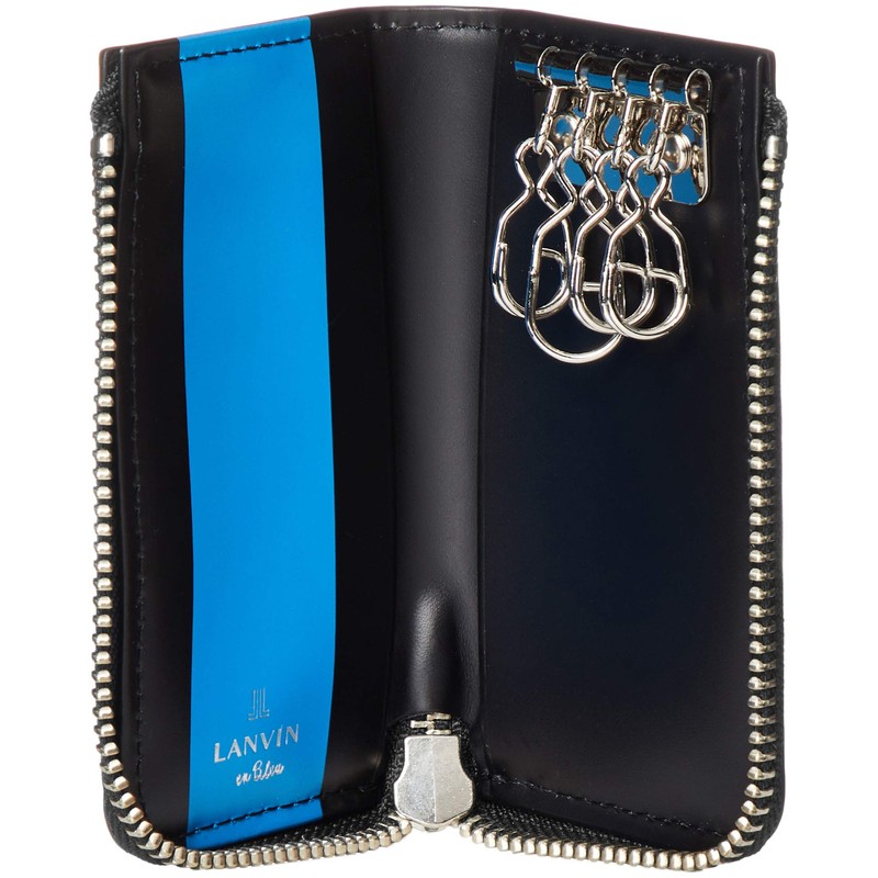 Lanvin On Blue 579602 Key Case, Zipper, Wagram Accessory, Black