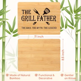 Christmas Gifts for Dad, Dad Birthday Gifts - Bamboo Cutting Board - Best Dad Gifts from Daughter Son - Gifts for Dad Birthday Fathers Day Valentines Day Christmas, Dad BBQ Gifts