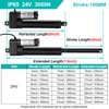 24V 4 Inch Stroke Linear Actuator Heavy Duty 660lbs/3000N IP65