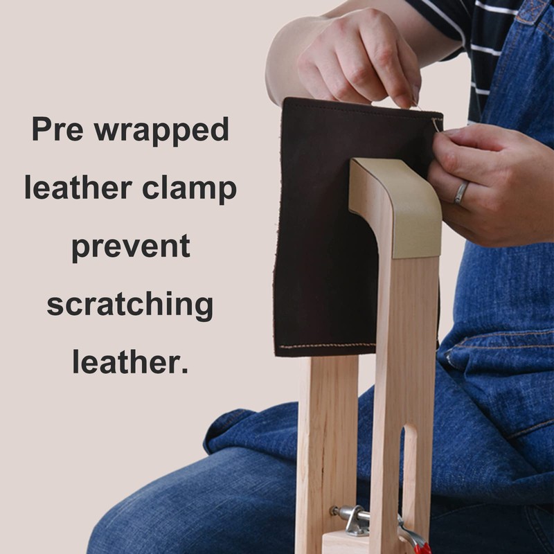 Tosnail Wood Leather Craft Hand Stitching Pony Horse Leather Clamp
