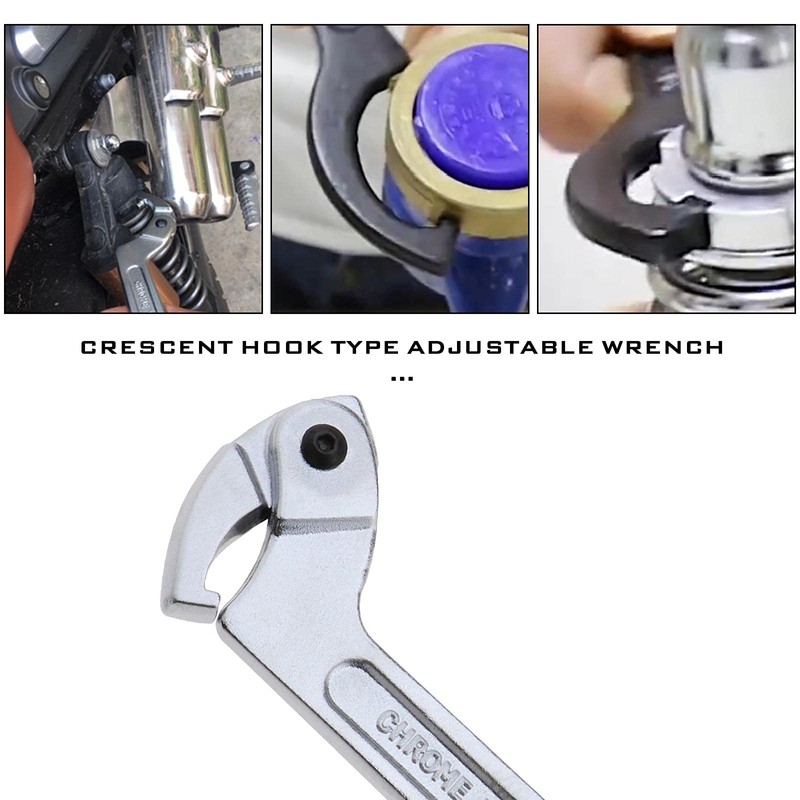 OTOTEC VDTAZ012 C Spanner Tool Adjustable Hook Wrench 32-76MM 1.1/4-3