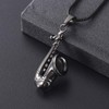 memorial jewelry Music Urn Saxophone Horn Chain Necklace Cremation Ash