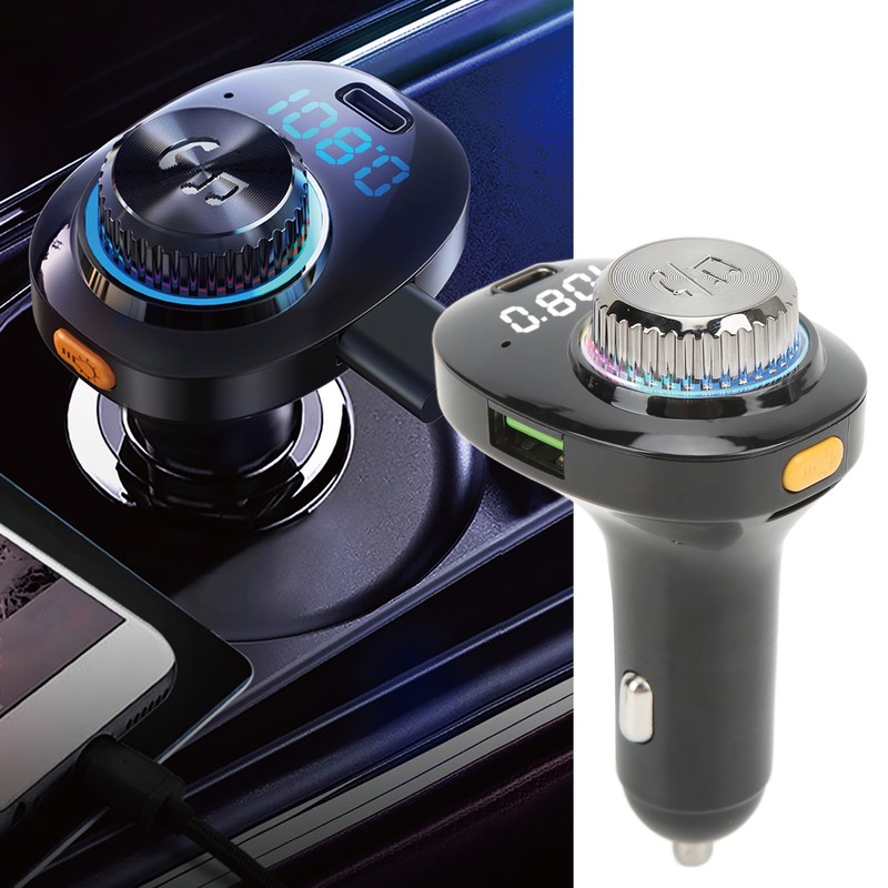 Bluetooth Car Adapter FM Transmitter Wireless FM Radio Adapter Dual