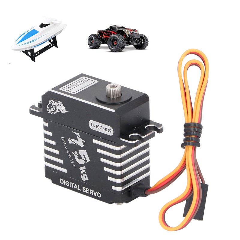 75KG Digital Steering Servo 180 Degree Control Angle Waterproof Full