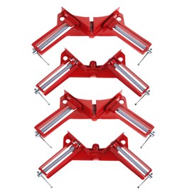 Vastsea Pack of 4 90 Degree Right Angle Clamp, DIY Hand Tools Corner Clamp, Wooden Corner Clamp, Right Angle, for Woodwork, Picture Frame, Easel, Fixed Right Angle, Fish Tank Clamp