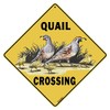 CROSSWALKS Quail Crossing 12" X 12" Aluminum Sign (X143)