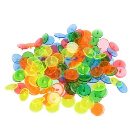 ccHuDE 100 Pcs Clear Plastic Round Golf Ball Position Markers for Golf and Baseball Mixed Colors