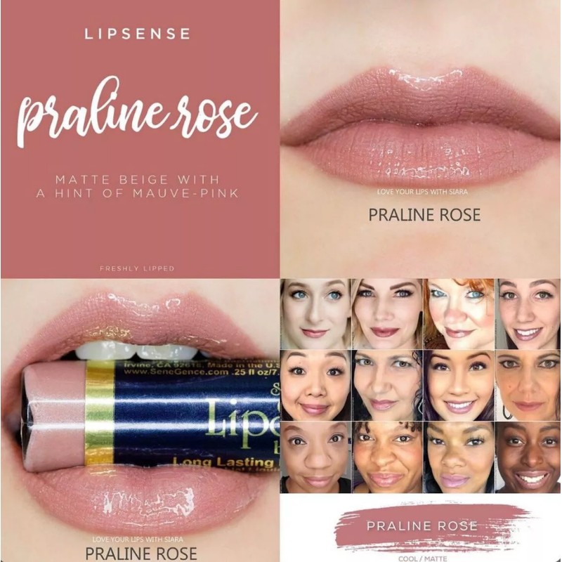 LipSense PRALINE ROSE Full SeneGence Size Long Lasting Liquid Lip