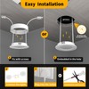 WOBANE Hardwired Under Cabinet Lights,Linkable LED Puck Lighting with Switch,DIY
