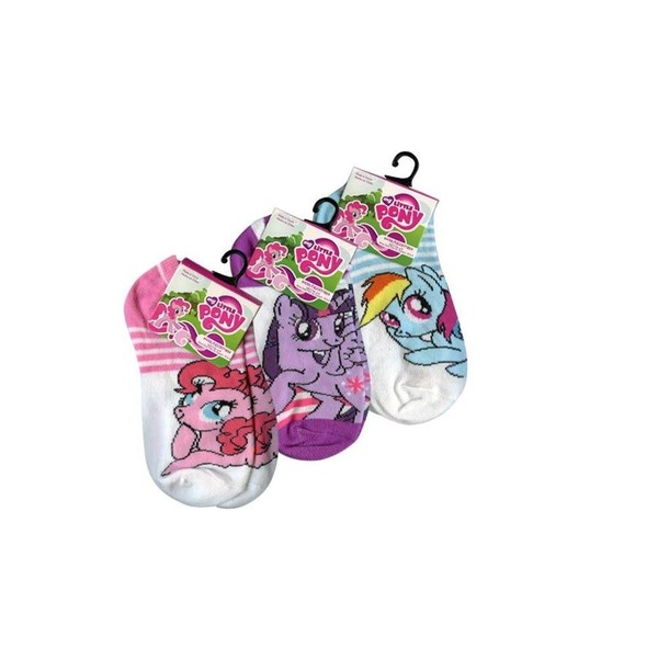 My Little Pony Kids Anklet Socks 6-8 1/2 X 3 Pairs