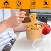 Disposable Paper Soup Bowls with Lids, 8 OZ, 75 Pack