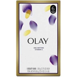 Olay- Jabón en barra Age Defying Moisturize Outlast Beauty con vitamina E, 6 barras, 3,75 oz, paquete de 2 (total: 12)