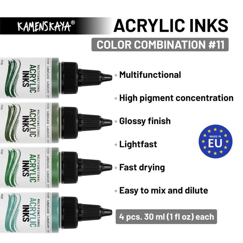 Kamenskaya Acrylic Inks for Artists - Acrylic Ink Set Colour