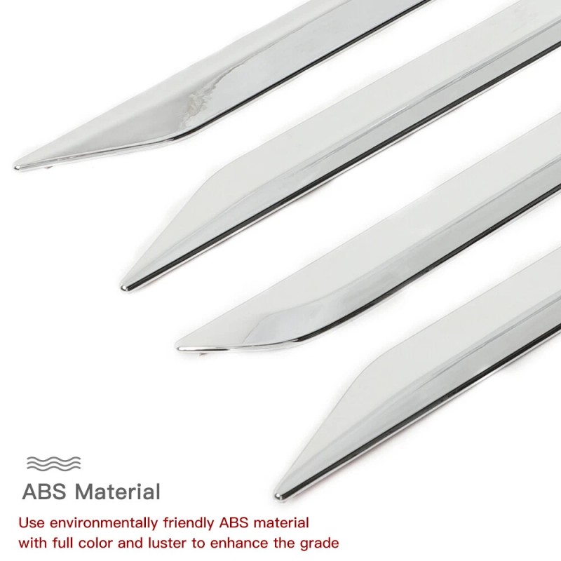 TESIN 4X Chrome Inner Door Decoration Trim Strips For Dodge