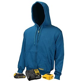 DEWALT DCHJ069C1-S Blue Fleece Heated Hoodie