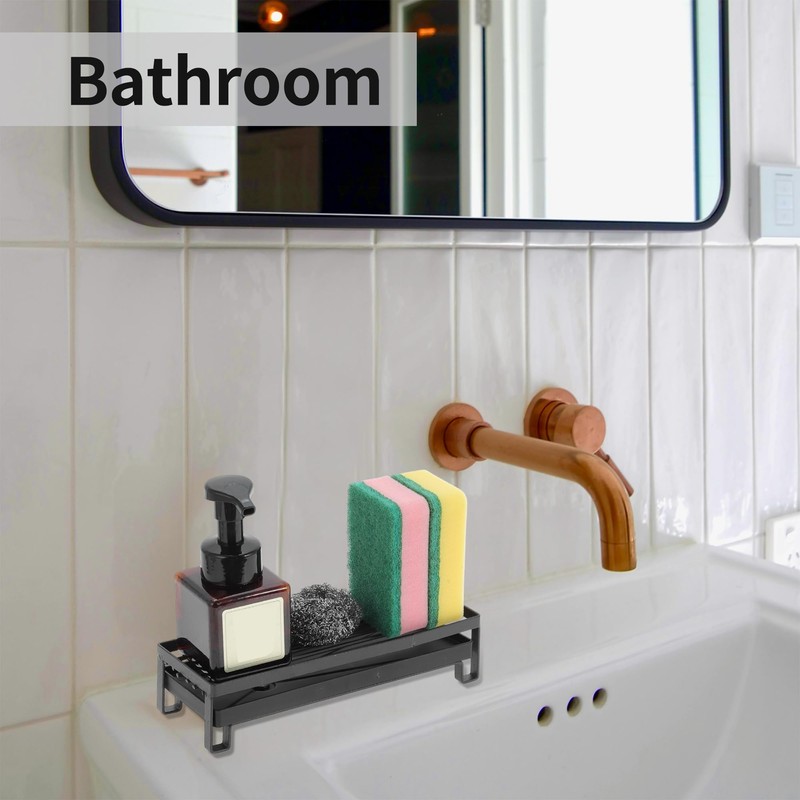 CAPASTEC Sink Organiser, Kitchen Organiser with Self-Draining Drip Tray for