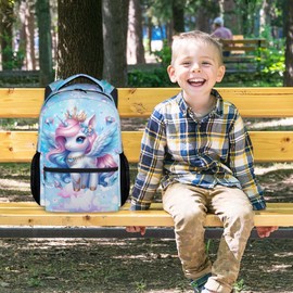 COOPASIA Backpack for Girls - Unicorn Backpack for Kids - Toddler Bookbag School Supplies - 17 Inch Cute School Bag for Primary Kindergarten Preschool