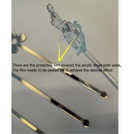 Juego de 20 agitadores de bebidas de oso, oso con corazón acrílico para niños y niñas, baby shower, primer cumpleaños, Swizzle Stick (espejo plateado)