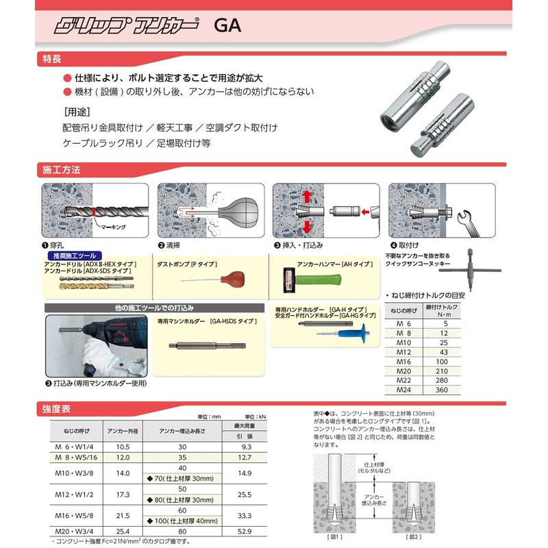 sanko- Techno Grip Anchor Ga Type sandyi-rupakku Ga – 10 m – P10, Pack of