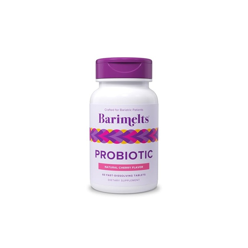 BariMelts Probiótico | Vitaminas Bariátricas Disolubles, Sabor Natural Cereza |