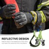 Parliky 2pcs Firefighter Glove Straps Reflective Duty Glove Clips for