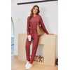 Ekouaer Women's Pajamas Sets Long Sleeve Pjs Soft Sleepwear O