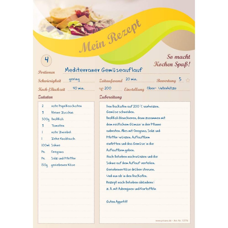 PRICARO Rezeptblock Balance, A4, 25 Blatt, 3 Stück