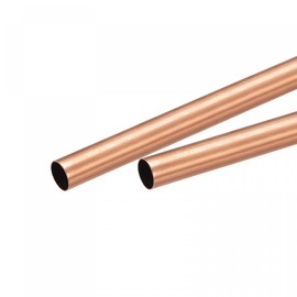 sourcing map Copper Round Tube 8 mm Outer Diameter 0.25 mm Wall Thickness 200 mm Length Pipe Pack of 2