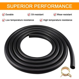 Petrol Hose Kit 6 m Fuel Hose 6 mm Inner Diameter Diesel Hose Oil Hose Fuel Line with 20 Pieces Hose Clips for Car Motorcycle Tractor