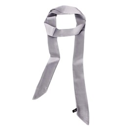 Ribbon Scarf for Women Handbag Wrap Handle Satin Belt Sash Necktie Neck Scarf PSSD01 (Gray)