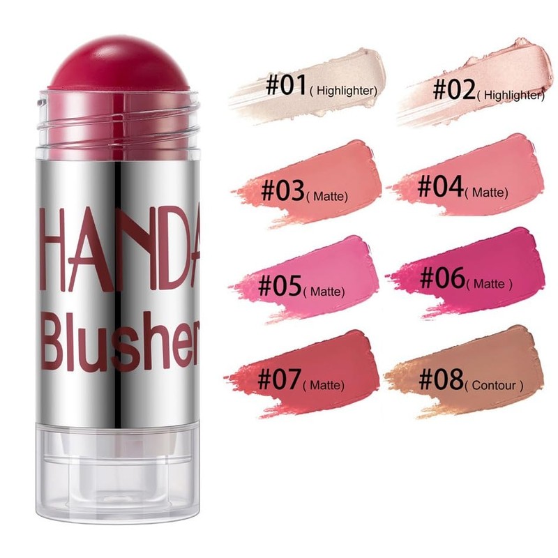 Cheek Stick Blush Contour Stick with High Pigment Hydrating Long