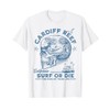 Cardiff Reef Beach Surfing Girl Pacific Ocean Surfboard Men's T-Shirt,