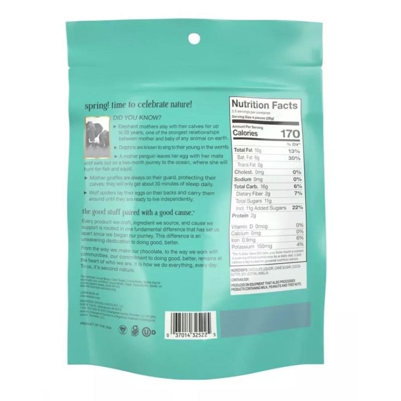 Endangered Species Chocolate Animal Shaped Dark Chocolate