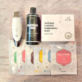 Cleane 2 Galvanic Ultrasonic Peeling Machine + Blackhead Toner + 100 Cotton Pads + 6 Sheet Packs (Sebum, Dead Cell, Pores Clear) Cleane Galvanic Ultrasonic Peeling Machine Giveaway / 클리네2 갈바닉 초음파필링기+블랙헤드토너+화장솜100매+시트팩6종(피지 각질 모공클리어) 클리네 갈바닉 초음파 필링기 증정품
