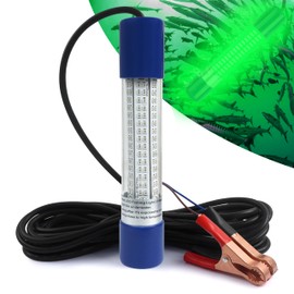 Underwater Fishing Light 1600 Lumens 10.8W 12V 24V Submersible Fish Bait Finder 180 LED Waterproof IP68 Deep Drop Night Fishing Light with 20 FT Cord for Shrimp Squid Fish Crowds