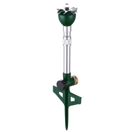 FANHAO Garden Lawn Sprinkler for Yard, 100% Metal Water Sprinkler with Heavy Duty Spike Base, 360 Degree Watering for Lawn, Nursery and Grass Irrigation, Kids Playtime