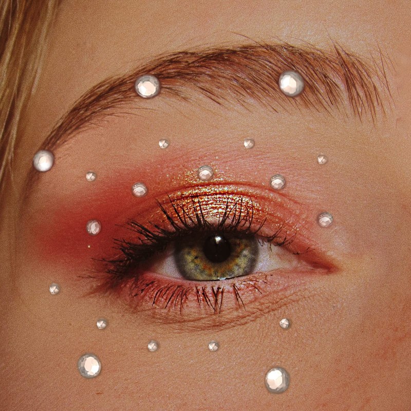 Pegatinas adhesivas de diamantes de imitación transparentes con gemas brillantes