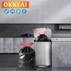 OKKEAI Schwarz Müllbeutel 25L mit Zugband Müllsäcke 30L Mülltüten,50 Stück