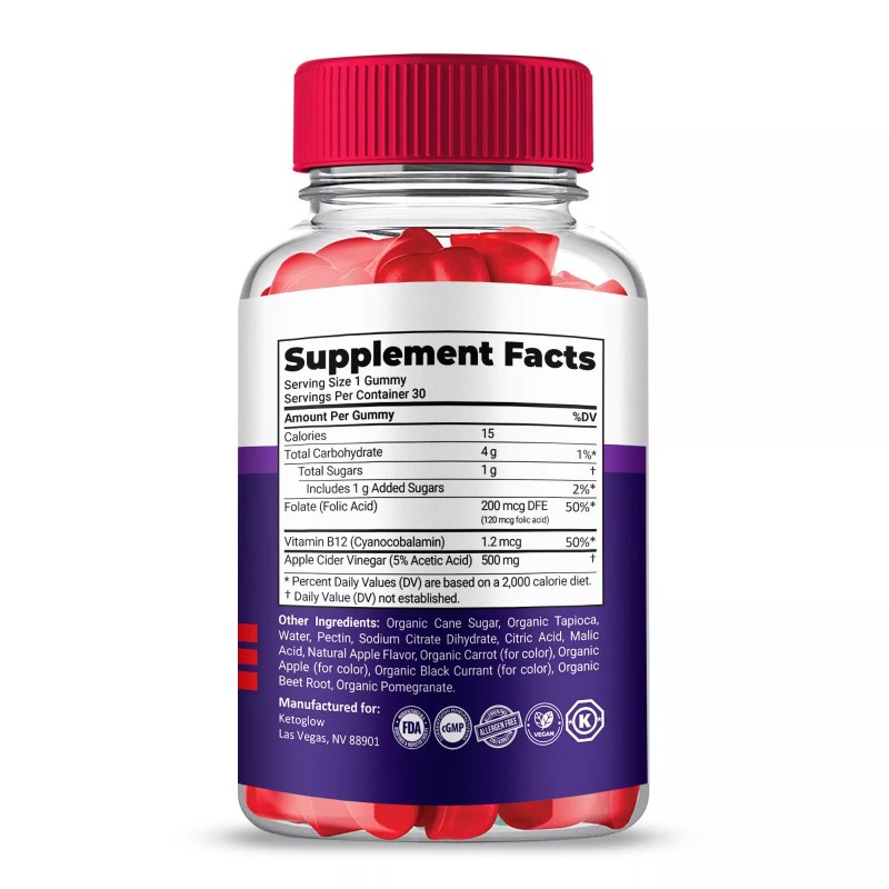 Keto Glow Keto ACV Gummies, Max Strength Supplement, KetoGlow Gummies