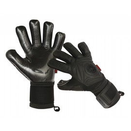 GK Saver Soccer Goalie Gloves Professional 3D Blackout Savefingers Goalkeeper Gloves Size 6 to 11 (3D Black Size 9)