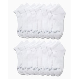 AND1 Boys' Socks - Athletic Cushion Quarter Cut Socks (16 Pack), Size Medium-Large, White