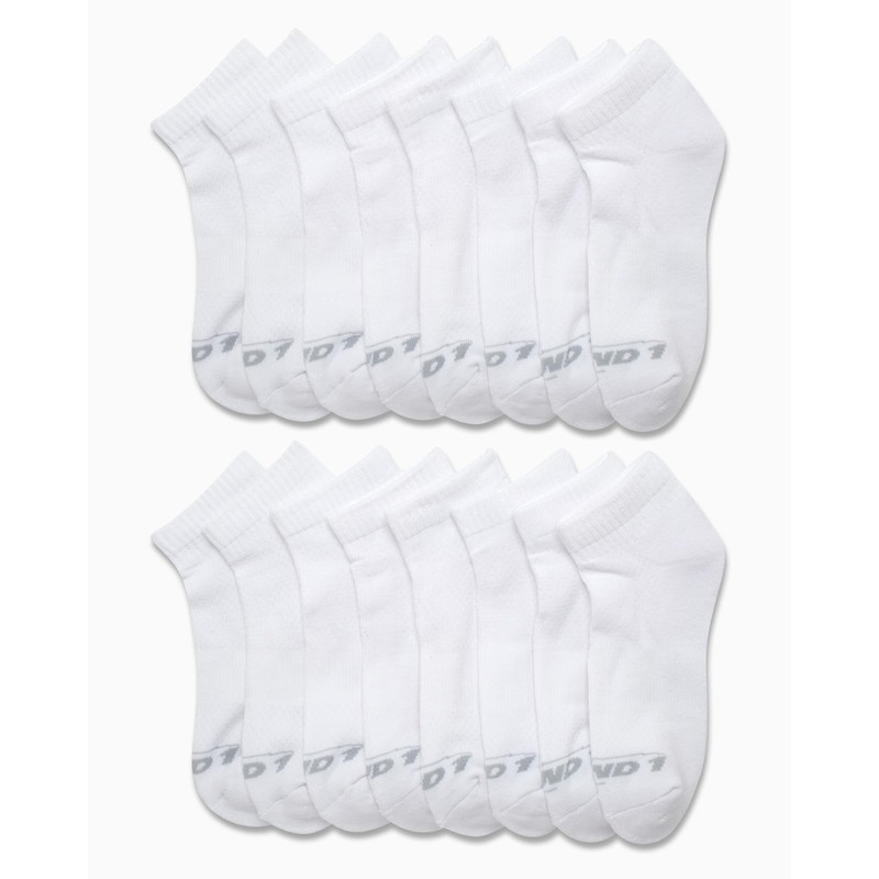 AND1 Boys' Socks - Athletic Cushion Quarter Cut Socks (16