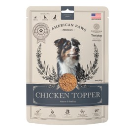 American Paws All-Natural High Protein Chicken Topper for Dogs - Pure Chicken Breast, Flavor Enhancer, 4oz, Sourced and Made in USA