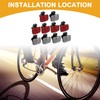 Partuto 10 Pcs Universal Cycling Reflector Kit - Plastic Red